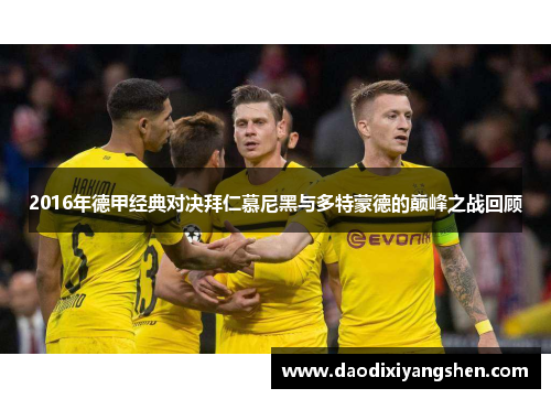 2016年德甲经典对决拜仁慕尼黑与多特蒙德的巅峰之战回顾